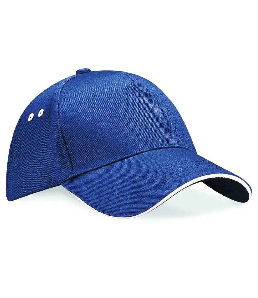 Beechfield Ultimate 5 Panel Contrast Sandwich Peak Cap