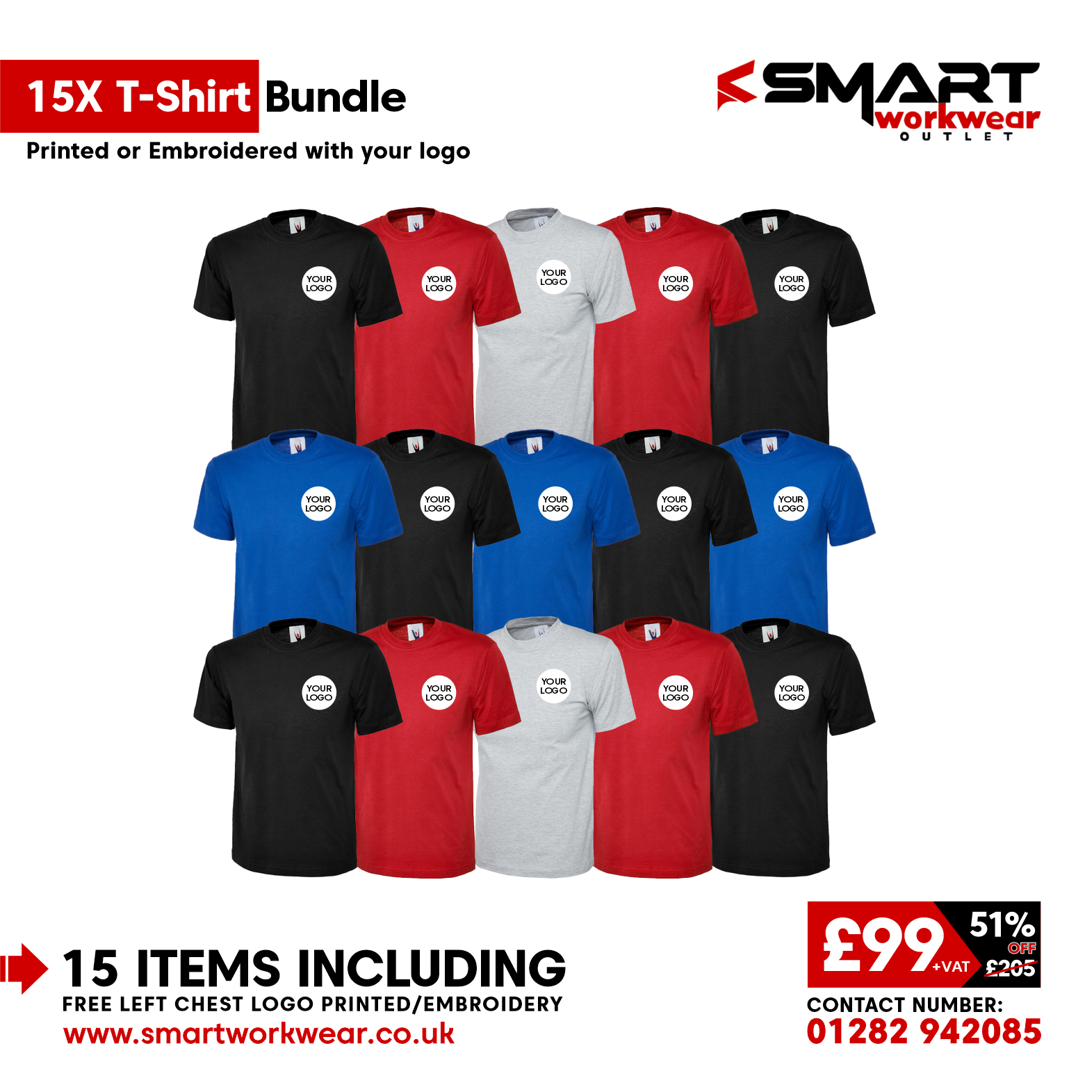15 x T-SHIRT BUNDLE