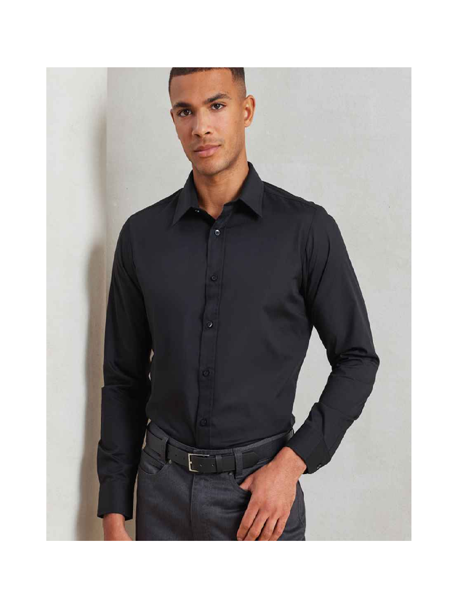 Premier Colors Poplin Fitted Long Sleeve Shirt