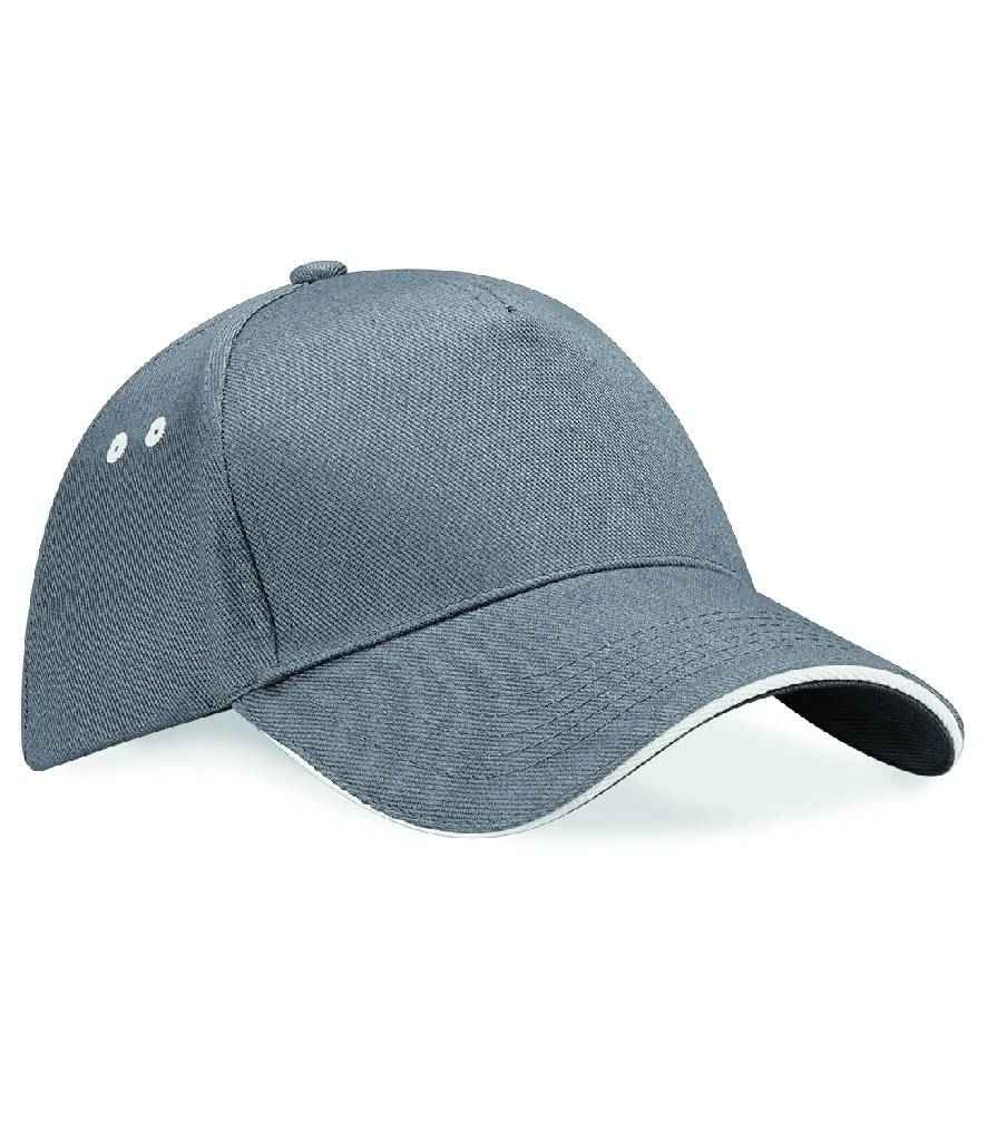 Beechfield Ultimate 5 Panel Contrast Sandwich Peak Cap