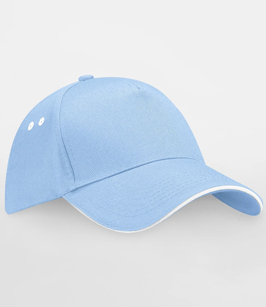 Beechfield Ultimate 5 Panel Contrast Sandwich Peak Cap