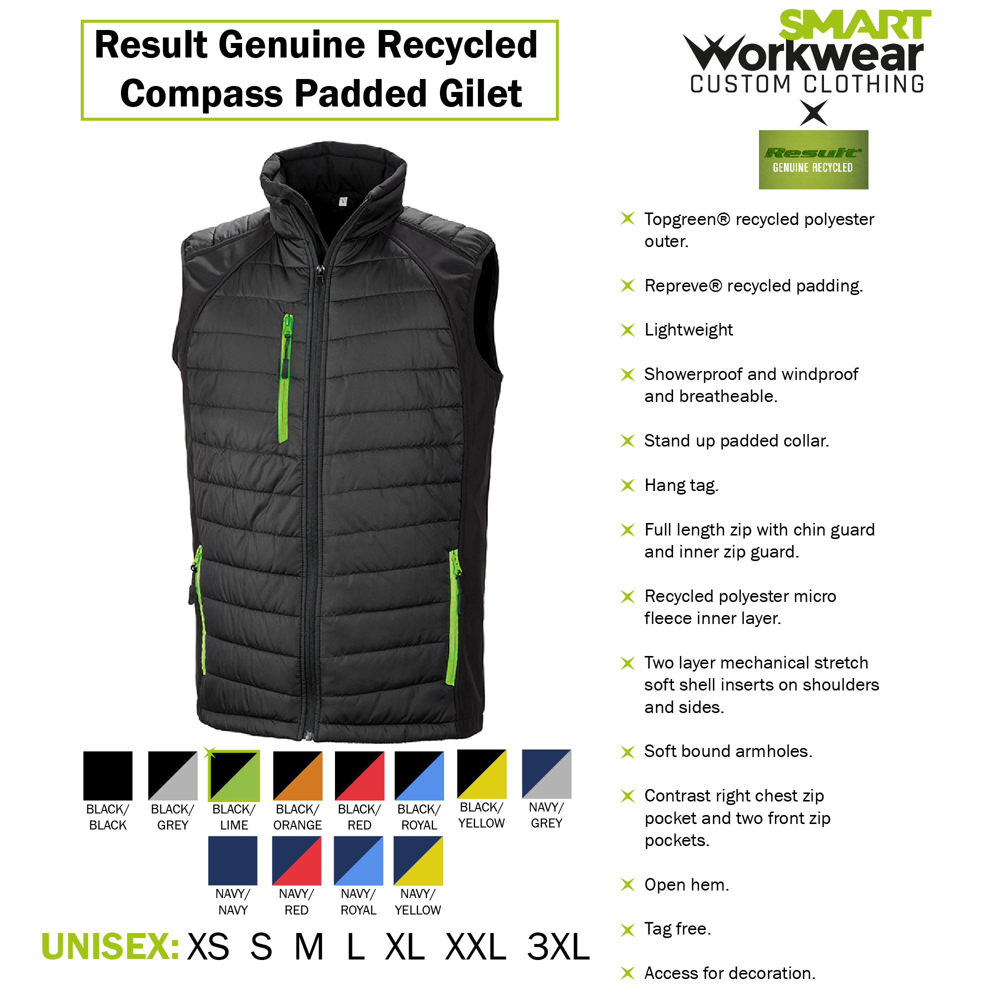Bodywarmer Colours