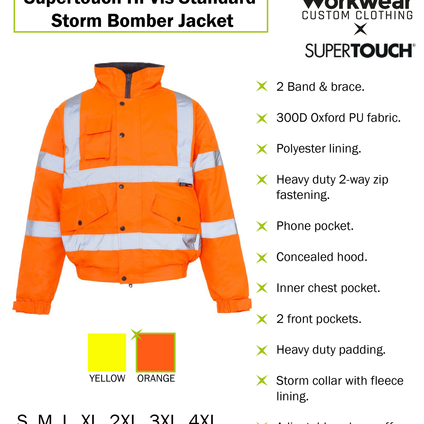 Hi-Vis Bomber Jacket Colours