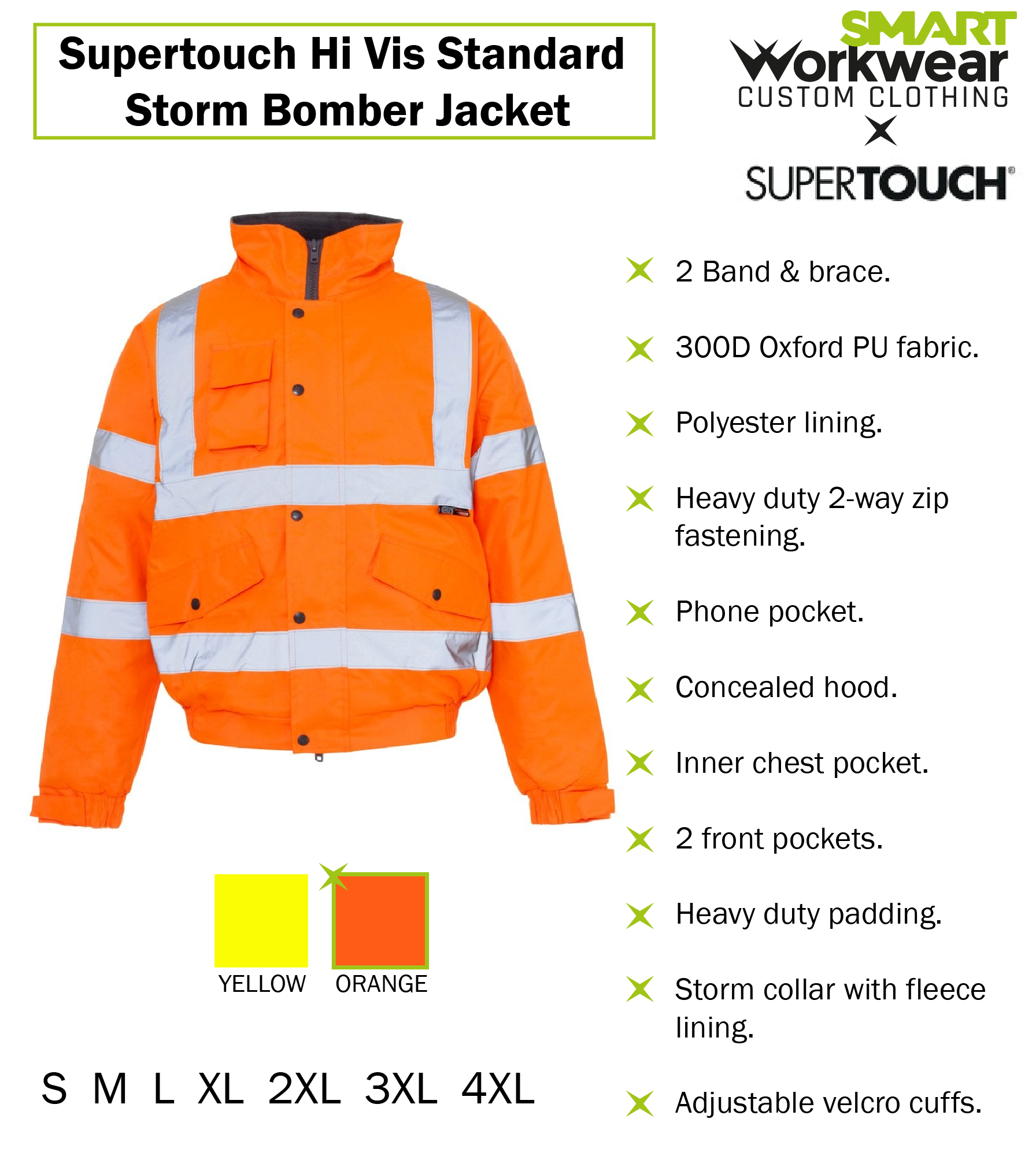 Hi-Vis Bomber Jacket Colours