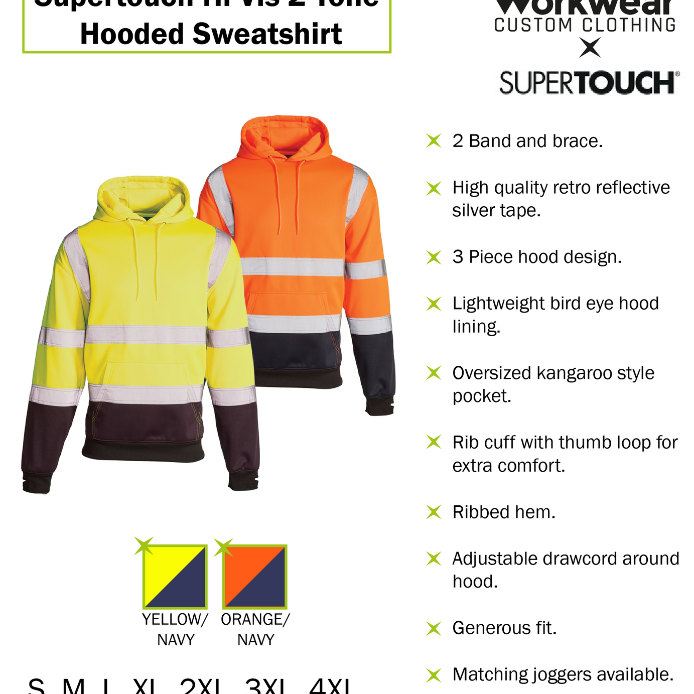 Hi-Vis Hoodie Colours