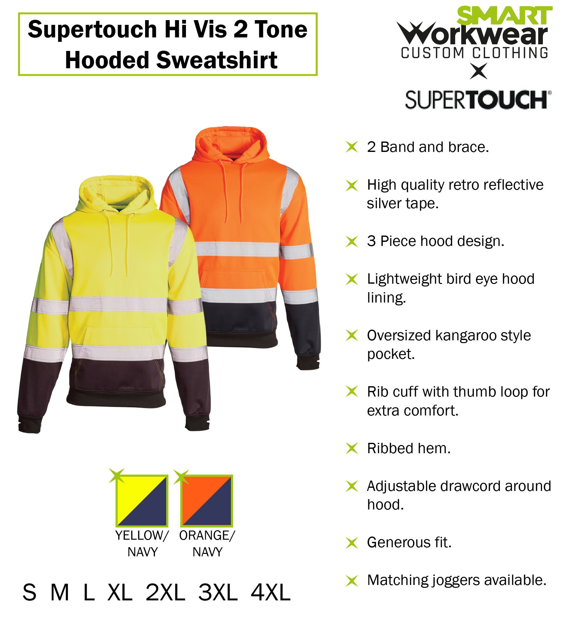 Hi-Vis Hoodie Colours