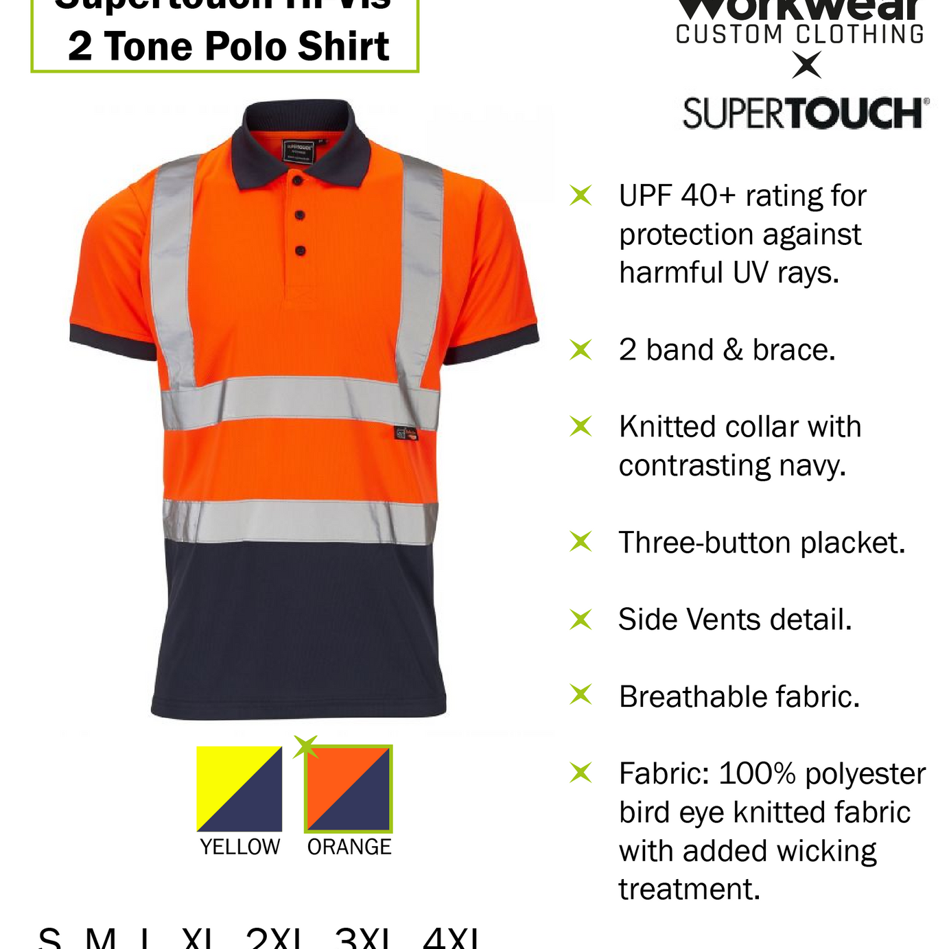Hi-Vis Polo Shirt Colours
