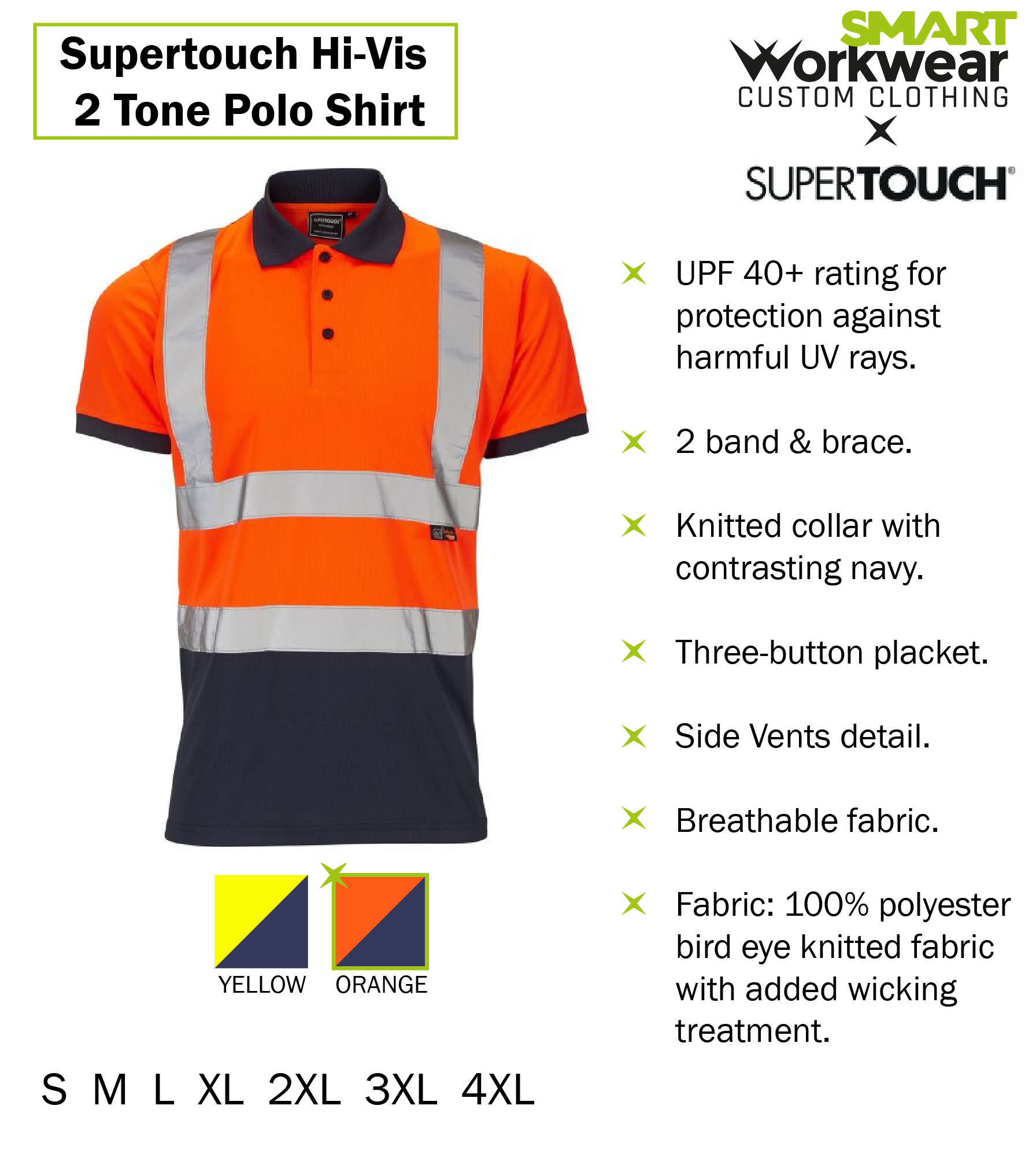 Hi-Vis Polo Shirt Colours