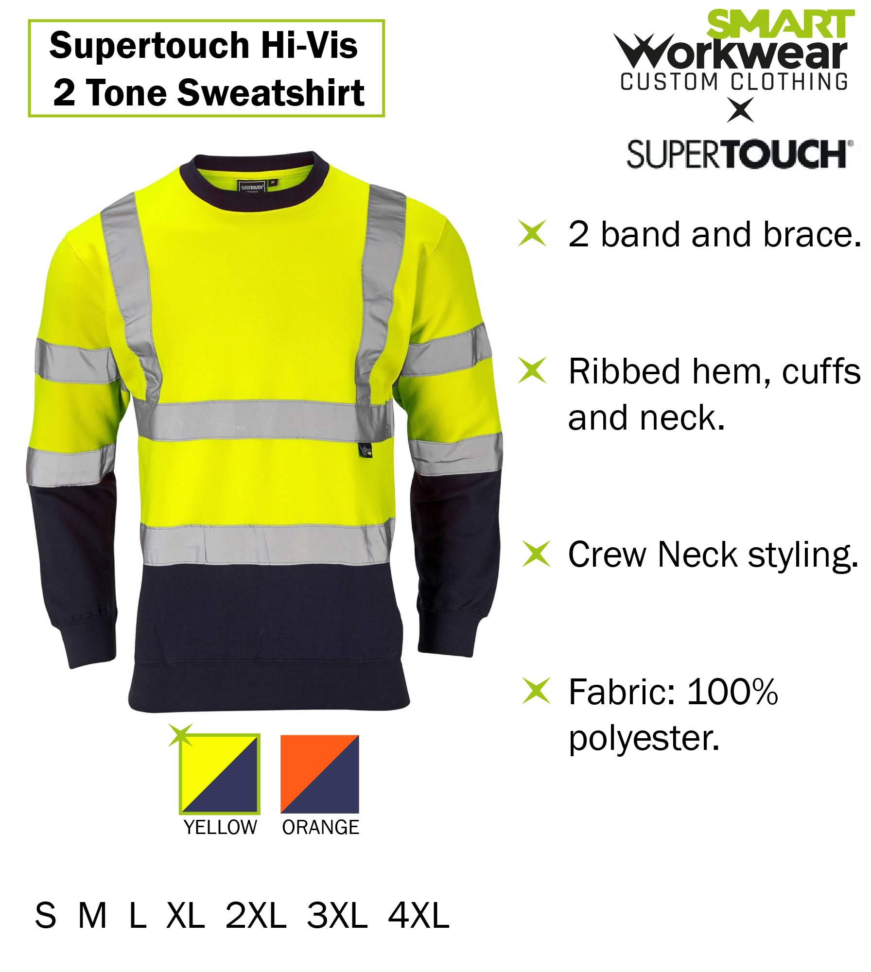Hi-Vis Sweatshirt Colours