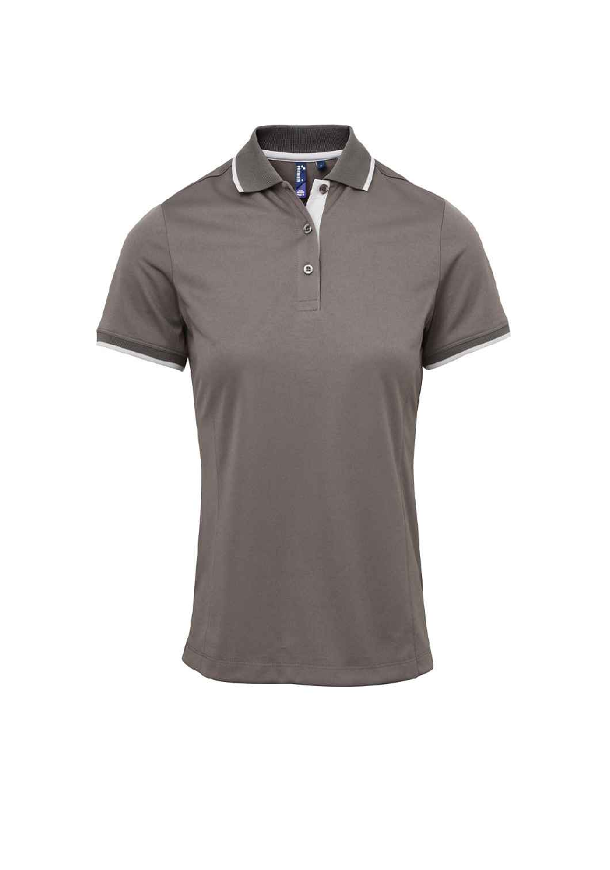Premier Ladies Contrast Coolchecker® Piqué Polo Shirt
