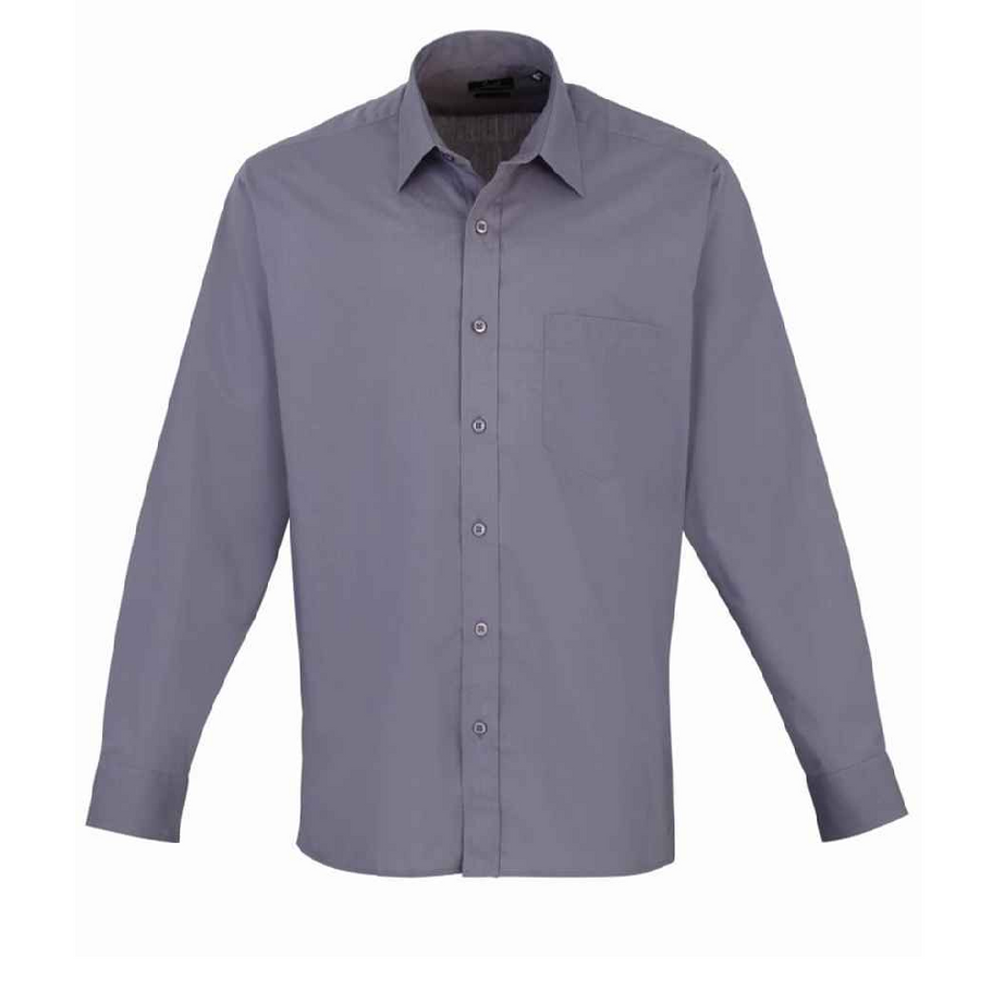 Premier Men's Long Sleeve Poplin Shirt