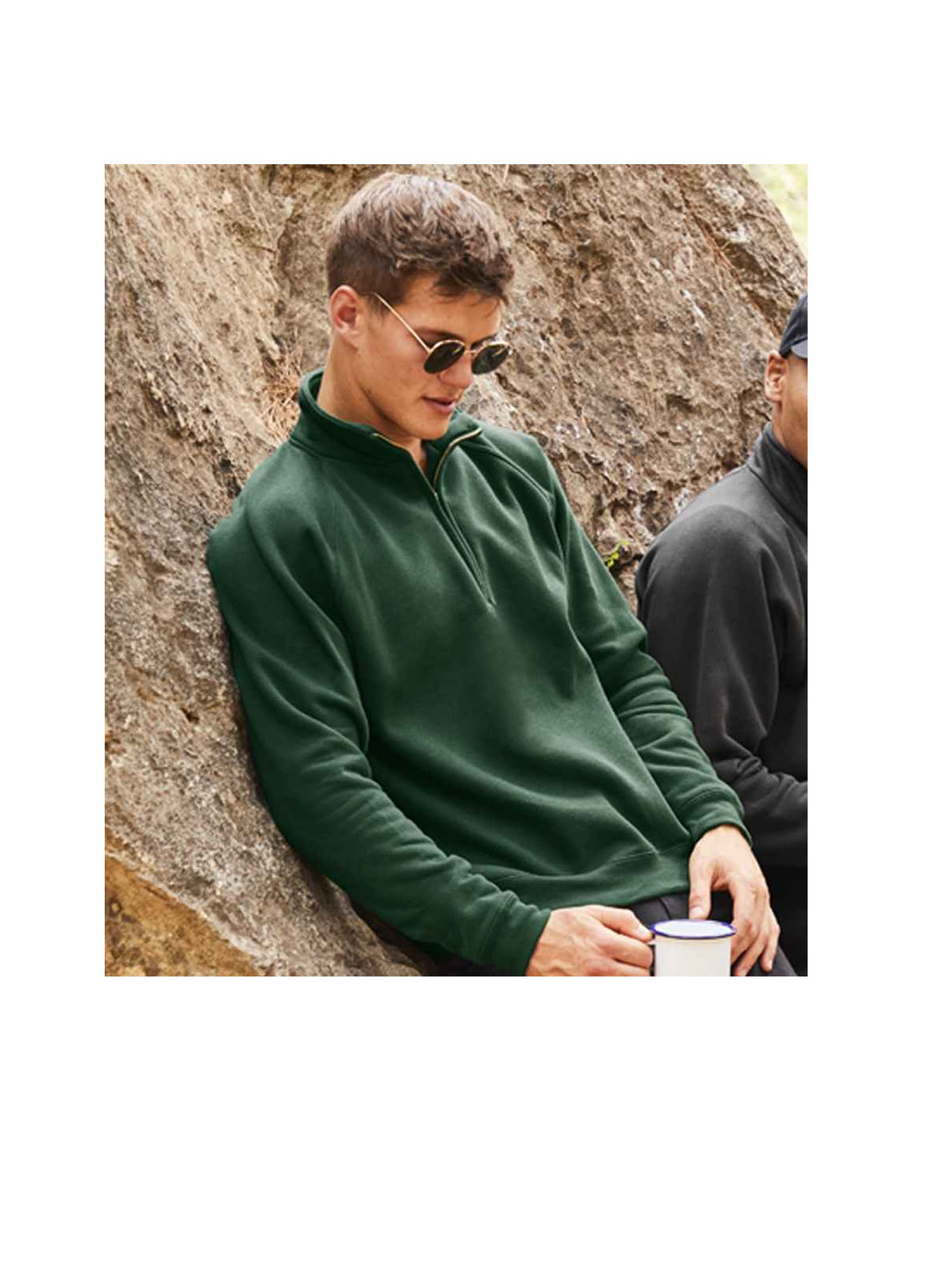 Fruit Of The Loom Premium 70/30 Zip Neck Sweat