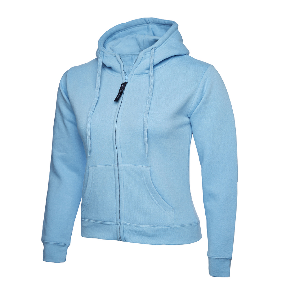 Uneek Ladies Classic Full Zip Hooded Sweatshirt