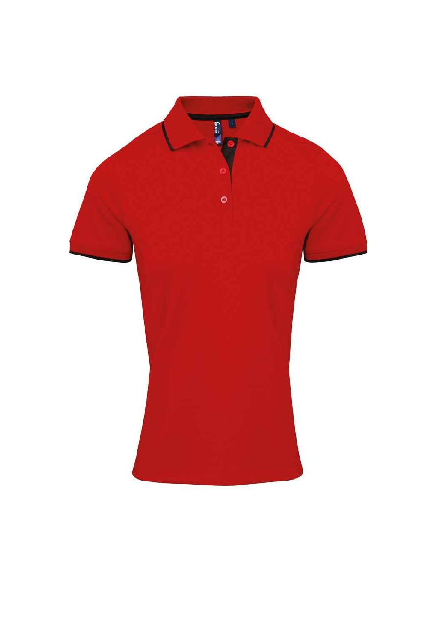 Premier Ladies Contrast Coolchecker® Piqué Polo Shirt