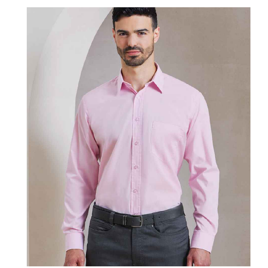 Premier Men's Long Sleeve Poplin Shirt