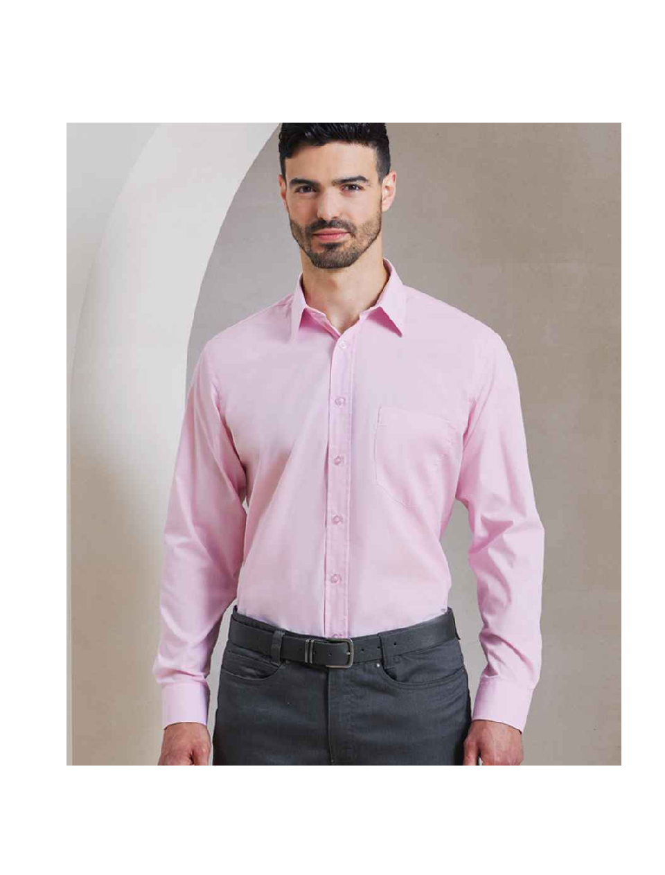 Premier Men's Long Sleeve Poplin Shirt