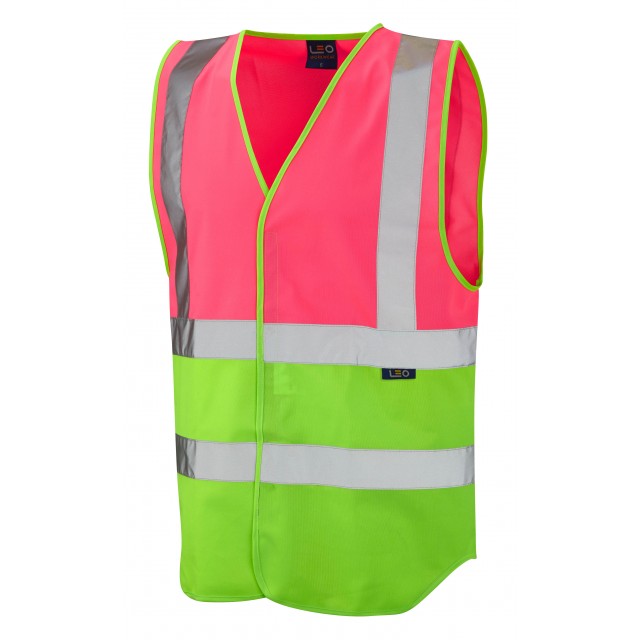 Leo Workwear Pilton Single Colour Hi-Vis Vest